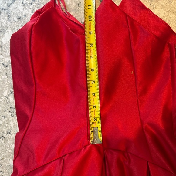 Loralie Original Vintage Elegant Red Dress 5 or 6 Prom Straps - Picture 6 of 11